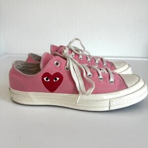 Converse Comme des Garçons PLAY Chuck Taylor Pink Low Sneakers Women’s 9